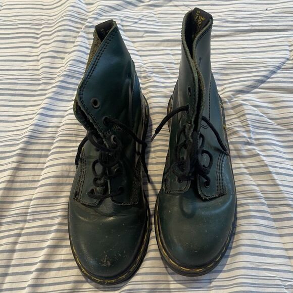 Vintage 80's Dr. Martens - Made in England - Kids 3 - Green - Picture 4 of 8